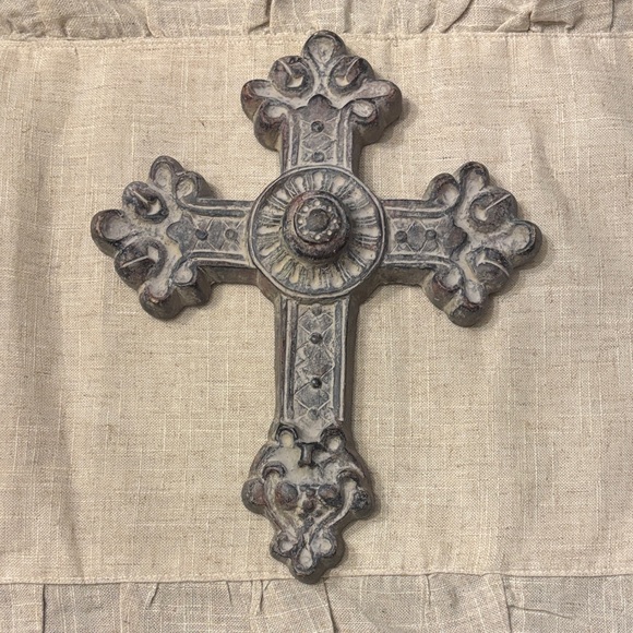Other - Ornate Gray Wall Cross Decor